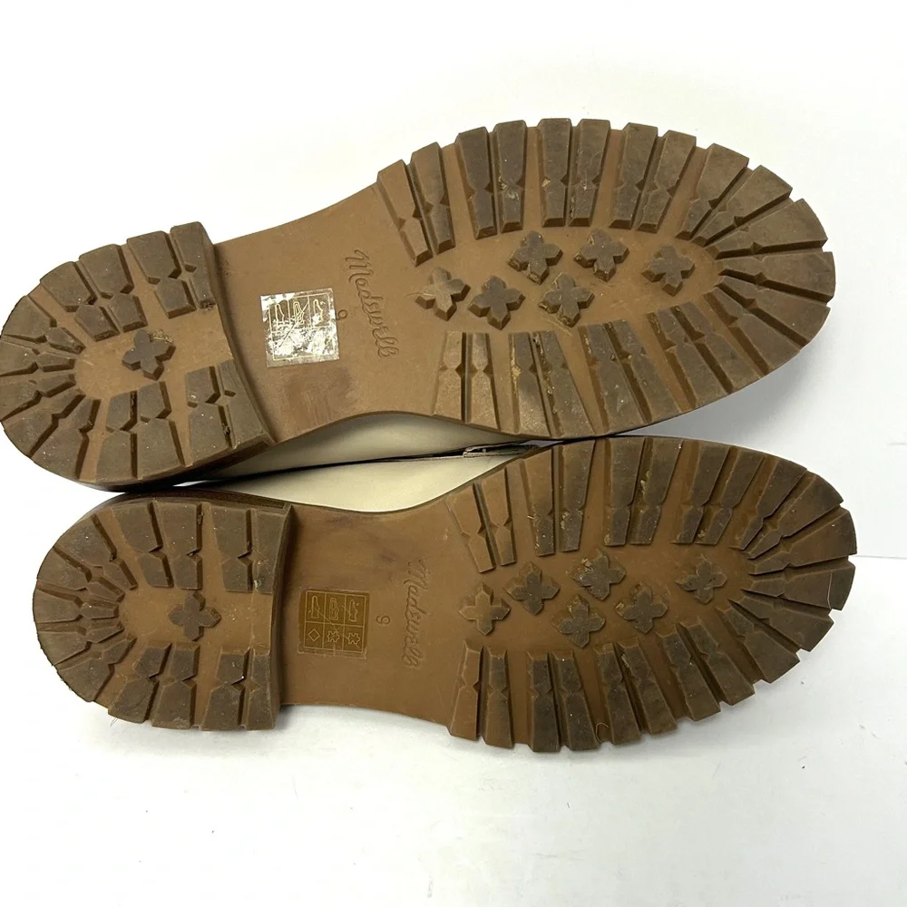 Madewell Cream Leather Lug Sole Penny Loafers - Picture 11 of 13